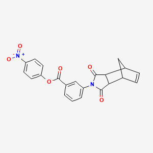 molecular formula C22H16N2O6 B3989814 4-nitrophenyl 3-(1,3-dioxo-1,3,3a,4,7,7a-hexahydro-2H-4,7-methanoisoindol-2-yl)benzoate 