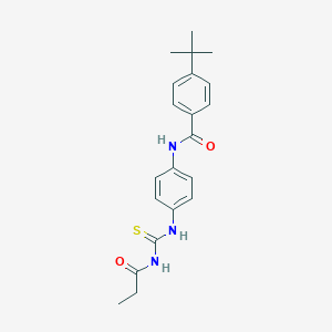 4-tert-butyl-N-{4-[(propanoylcarbamothioyl)amino]phenyl}benzamide