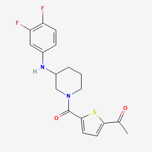 molecular formula C18H18F2N2O2S B3989833 1-[5-({3-[(3,4-difluorophenyl)amino]-1-piperidinyl}carbonyl)-2-thienyl]ethanone 