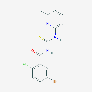 molecular formula C14H11BrClN3OS B398985 N-(5-bromo-2-chlorobenzoyl)-N'-(6-methylpyridin-2-yl)thiourea 