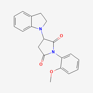 3-(2,3-dihydro-1H-indol-1-yl)-1-(2-methoxyphenyl)pyrrolidine-2,5-dione