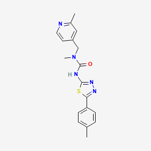 molecular formula C18H19N5OS B3989873 N-methyl-N'-[5-(4-methylphenyl)-1,3,4-thiadiazol-2-yl]-N-[(2-methylpyridin-4-yl)methyl]urea 