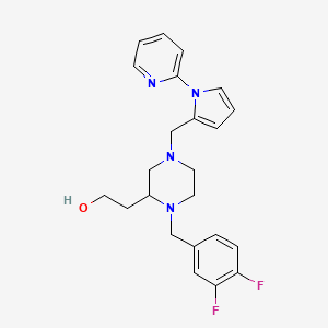 2-(1-(3,4-difluorobenzyl)-4-{[1-(2-pyridinyl)-1H-pyrrol-2-yl]methyl}-2-piperazinyl)ethanol