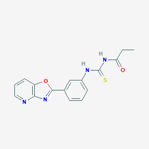 molecular formula C16H14N4O2S B398988 N-(3-[1,3]oxazolo[4,5-b]pyridin-2-ylphenyl)-N'-propionylthiourea 