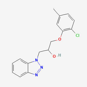 molecular formula C16H16ClN3O2 B3989882 1-(benzotriazol-1-yl)-3-(2-chloro-5-methylphenoxy)propan-2-ol 