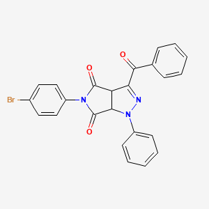 molecular formula C24H16BrN3O3 B3989883 3-benzoyl-5-(4-bromophenyl)-1-phenyl-3a,6a-dihydropyrrolo[3,4-c]pyrazole-4,6(1H,5H)-dione 