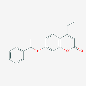 4-ethyl-7-(1-phenylethoxy)-2H-chromen-2-one