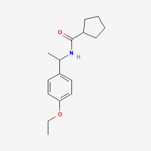 molecular formula C16H23NO2 B3989938 N-[1-(4-ethoxyphenyl)ethyl]cyclopentanecarboxamide 