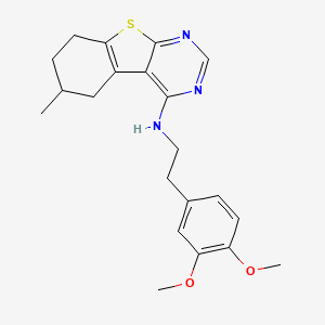 N-[2-(3,4-dimethoxyphenyl)ethyl]-6-methyl-5,6,7,8-tetrahydro[1]benzothieno[2,3-d]pyrimidin-4-amine