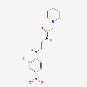 molecular formula C15H21ClN4O3 B3989973 N-[2-(2-chloro-4-nitroanilino)ethyl]-2-piperidin-1-ylacetamide 