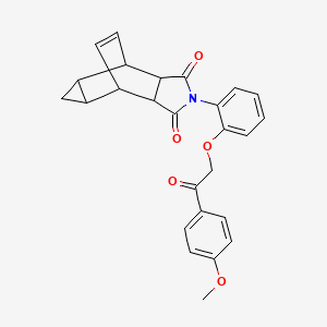 2-{2-[2-(4-methoxyphenyl)-2-oxoethoxy]phenyl}hexahydro-4,6-ethenocyclopropa[f]isoindole-1,3(2H,3aH)-dione