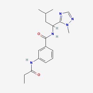 N-[3-methyl-1-(1-methyl-1H-1,2,4-triazol-5-yl)butyl]-3-(propionylamino)benzamide