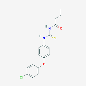 molecular formula C17H17ClN2O2S B399002 N-butyryl-N'-[4-(4-chlorophenoxy)phenyl]thiourea 