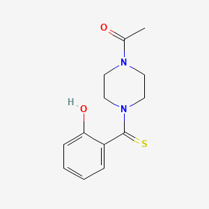 molecular formula C13H16N2O2S B3990033 2-[(4-acetyl-1-piperazinyl)carbonothioyl]phenol 