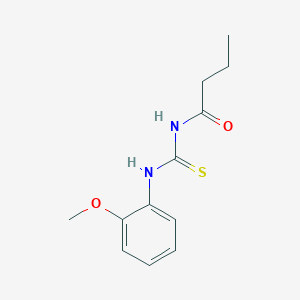 molecular formula C12H16N2O2S B399004 N-[(2-methoxyphenyl)carbamothioyl]butanamide 
