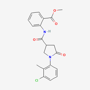 METHYL 2-[1-(3-CHLORO-2-METHYLPHENYL)-5-OXOPYRROLIDINE-3-AMIDO]BENZOATE