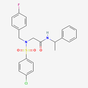 N~2~-[(4-chlorophenyl)sulfonyl]-N~2~-(4-fluorobenzyl)-N-(1-phenylethyl)glycinamide