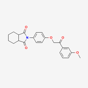 2-{4-[2-(3-methoxyphenyl)-2-oxoethoxy]phenyl}hexahydro-1H-isoindole-1,3(2H)-dione