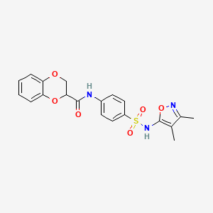 N-(4-{[(3,4-dimethyl-5-isoxazolyl)amino]sulfonyl}phenyl)-2,3-dihydro-1,4-benzodioxine-2-carboxamide