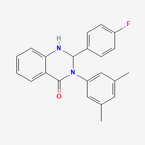 molecular formula C22H19FN2O B3990064 3-(3,5-dimethylphenyl)-2-(4-fluorophenyl)-2,3-dihydro-4(1H)-quinazolinone 