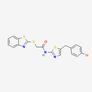 2-(1,3-BENZOTHIAZOL-2-YLSULFANYL)-N~1~-[5-(4-BROMOBENZYL)-1,3-THIAZOL-2-YL]ACETAMIDE