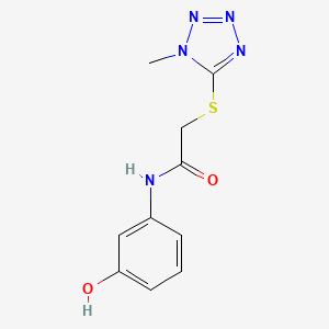 N-(3-hydroxyphenyl)-2-(1-methyltetrazol-5-yl)sulfanylacetamide