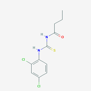 molecular formula C11H12Cl2N2OS B399010 N-[(2,4-dichlorophenyl)carbamothioyl]butanamide 