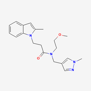 N-(2-methoxyethyl)-3-(2-methyl-1H-indol-1-yl)-N-[(1-methyl-1H-pyrazol-4-yl)methyl]propanamide