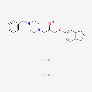 1-(4-benzylpiperazin-1-yl)-3-(2,3-dihydro-1H-inden-5-yloxy)propan-2-ol;dihydrochloride