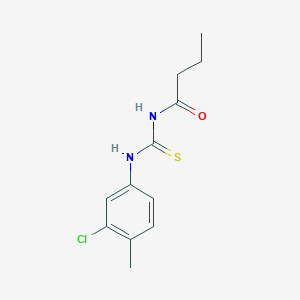 molecular formula C12H15ClN2OS B399012 N-butyryl-N'-(3-chloro-4-methylphenyl)thiourea 