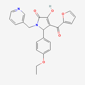 (4E)-5-(4-ethoxyphenyl)-4-[furan-2-yl(hydroxy)methylidene]-1-(pyridin-3-ylmethyl)pyrrolidine-2,3-dione