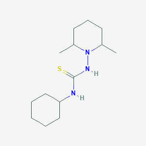 molecular formula C14H27N3S B3990124 1-Cyclohexyl-3-(2,6-dimethylpiperidin-1-yl)thiourea 