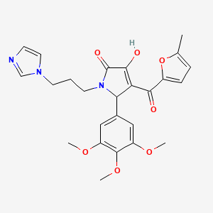 3-hydroxy-1-[3-(1H-imidazol-1-yl)propyl]-4-(5-methylfuran-2-carbonyl)-5-(3,4,5-trimethoxyphenyl)-2,5-dihydro-1H-pyrrol-2-one