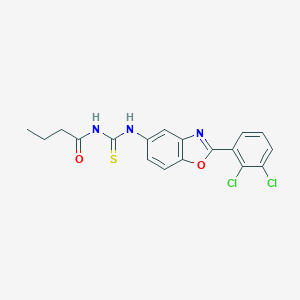 N-butyryl-N'-[2-(2,3-dichlorophenyl)-1,3-benzoxazol-5-yl]thiourea