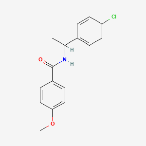 molecular formula C16H16ClNO2 B3990156 N-[1-(4-chlorophenyl)ethyl]-4-methoxybenzamide 