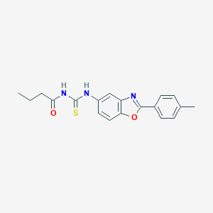 molecular formula C19H19N3O2S B399017 N-butyryl-N'-[2-(4-methylphenyl)-1,3-benzoxazol-5-yl]thiourea 