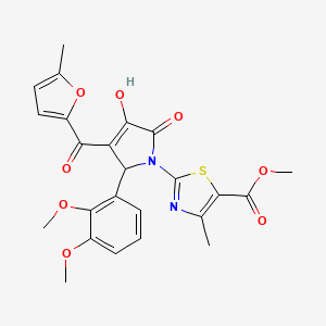 methyl 2-{(3E)-2-(2,3-dimethoxyphenyl)-3-[hydroxy(5-methylfuran-2-yl)methylidene]-4,5-dioxopyrrolidin-1-yl}-4-methyl-1,3-thiazole-5-carboxylate