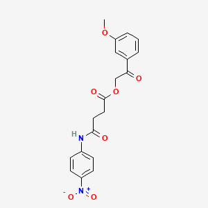 molecular formula C19H18N2O7 B3990188 2-(3-methoxyphenyl)-2-oxoethyl 4-[(4-nitrophenyl)amino]-4-oxobutanoate 