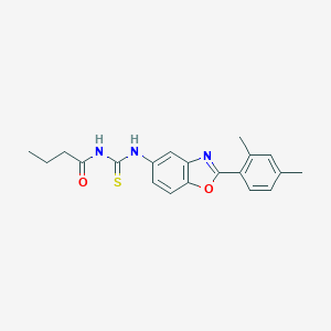 N-butyryl-N'-[2-(2,4-dimethylphenyl)-1,3-benzoxazol-5-yl]thiourea