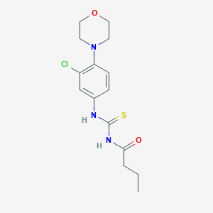 molecular formula C15H20ClN3O2S B399020 N-butyryl-N'-[3-chloro-4-(4-morpholinyl)phenyl]thiourea 