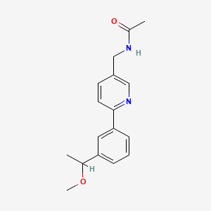 molecular formula C17H20N2O2 B3990202 N-({6-[3-(1-methoxyethyl)phenyl]pyridin-3-yl}methyl)acetamide 