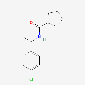 molecular formula C14H18ClNO B3990230 N-[1-(4-chlorophenyl)ethyl]cyclopentanecarboxamide 