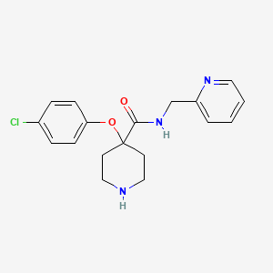 4-(4-chlorophenoxy)-N-(pyridin-2-ylmethyl)piperidine-4-carboxamide