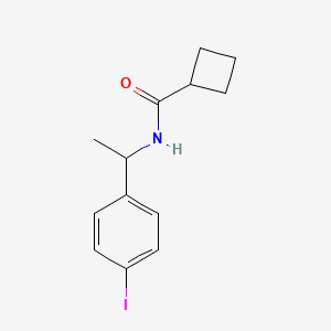 molecular formula C13H16INO B3990260 N-[1-(4-iodophenyl)ethyl]cyclobutanecarboxamide 