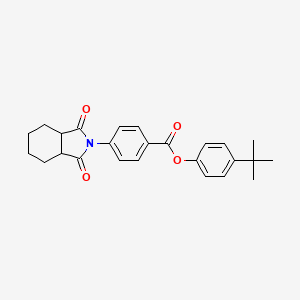 molecular formula C25H27NO4 B3990270 4-tert-butylphenyl 4-(1,3-dioxooctahydro-2H-isoindol-2-yl)benzoate 