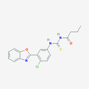 N-{[3-(1,3-benzoxazol-2-yl)-4-chlorophenyl]carbamothioyl}butanamide