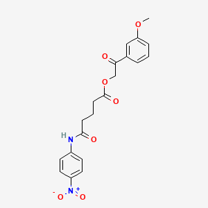 2-(3-methoxyphenyl)-2-oxoethyl 5-[(4-nitrophenyl)amino]-5-oxopentanoate