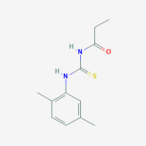 molecular formula C12H16N2OS B399030 N-[(2,5-dimethylphenyl)carbamothioyl]propanamide 