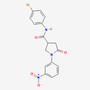 N-(4-bromophenyl)-1-(3-nitrophenyl)-5-oxopyrrolidine-3-carboxamide