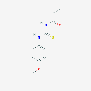 molecular formula C12H16N2O2S B399035 N-[(4-ethoxyphenyl)carbamothioyl]propanamide 